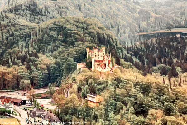 Castle in the German Alps Picture Board by Roger Mechan