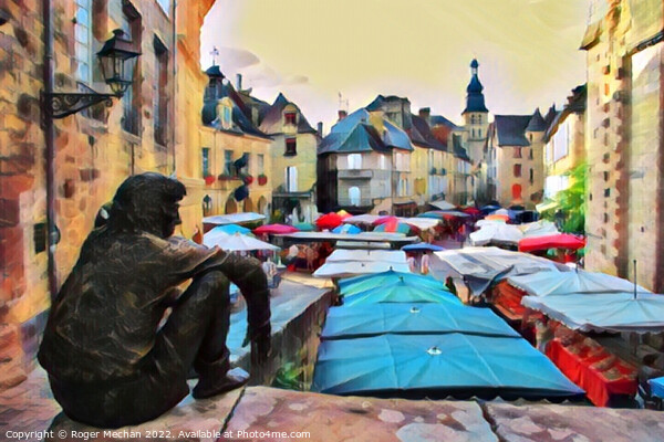 The Watcher of Sarlat-la-Caneda Picture Board by Roger Mechan