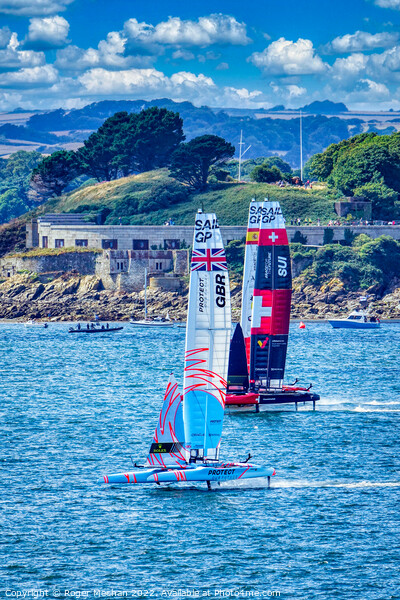 Thrilling Catamaran Grand Prix Picture Board by Roger Mechan