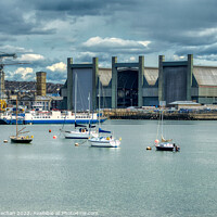 Buy canvas prints of Devonport Dockyard Dominates the Skyline by Roger Mechan
