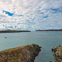 Buy canvas prints of Clouds over Ramsey Sound St David's Wales by Roger Mechan