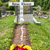 Buy canvas prints of Dylan Thomas' Final Resting Place by Roger Mechan