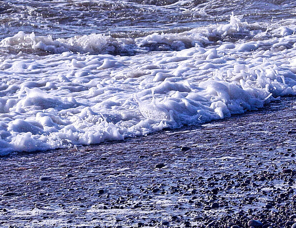 Silky Ripples on Pebble Beach Picture Board by Roger Mechan