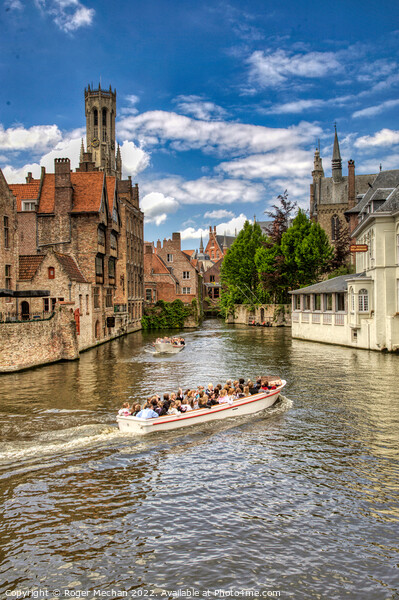 Charming Waterways of Bruges Picture Board by Roger Mechan