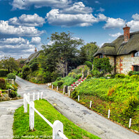 Buy canvas prints of Enchanting Thatched Cottage in Godshill by Roger Mechan