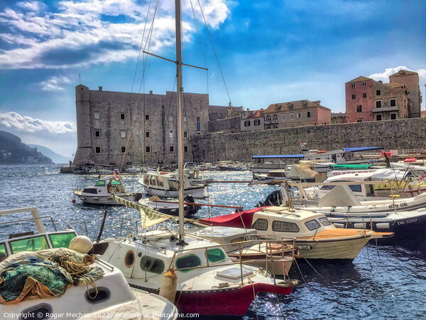 Dubrovnik's Ancient Wall and Harbour Picture Board by Roger Mechan