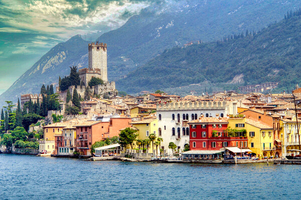 Malcesine: A Picturesque Italian Town Picture Board by Roger Mechan