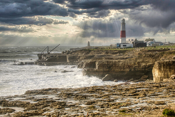 Thunderous Skies at Portland Bill Picture Board by Roger Mechan