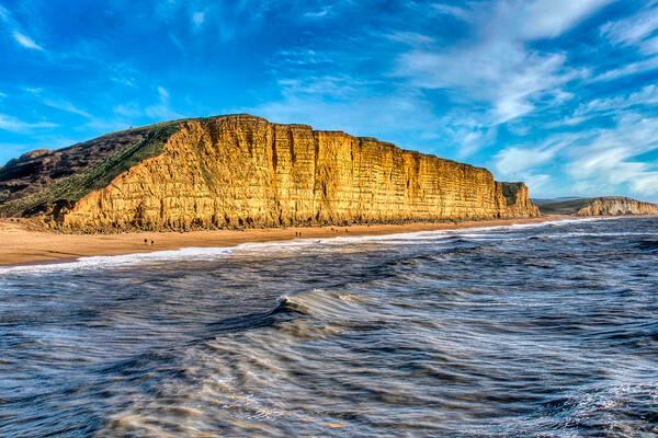 Radiant Sunrise over Jurassic Coast Picture Board by Roger Mechan