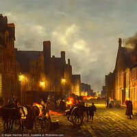 Buy canvas prints of Holland's Medieval Farrier Street by Roger Mechan