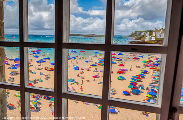 St Ives Beach Bliss Picture Board by Roger Mechan