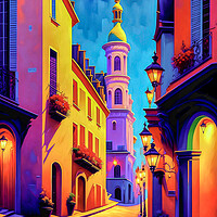 Buy canvas prints of Parisian Nightscape by Roger Mechan