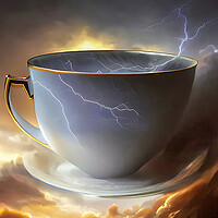 Buy canvas prints of Tempest in a Teapot by Roger Mechan