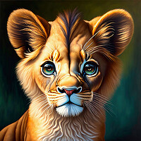 Buy canvas prints of Leo the Lion Cub: A Fiery Sign of the Zodiac by Roger Mechan