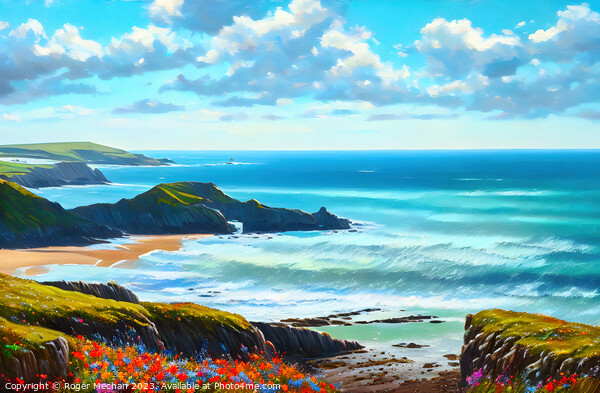 Coastal Splendor Picture Board by Roger Mechan