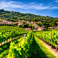 Buy canvas prints of Rustic Charm of Provencal Vineyards by Roger Mechan