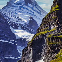 Buy canvas prints of Towering Eiger North Face by Roger Mechan