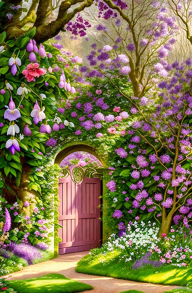 Secret Garden Oasis Picture Board by Roger Mechan