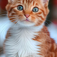 Buy canvas prints of Striped Ginger Kitten by Roger Mechan