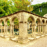 Buy canvas prints of The Serene Beauty of a 14th Century Cloister by Roger Mechan
