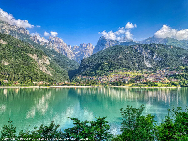 Lake Molveno and the Italian Dolomites Picture Board by Roger Mechan