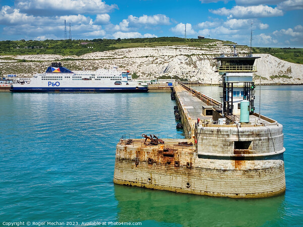 Dover Port and ferry Picture Board by Roger Mechan