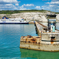 Buy canvas prints of Dover Port and ferry by Roger Mechan
