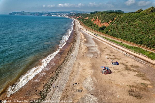 Dawlish beach and Teignmouth Picture Board by Roger Mechan