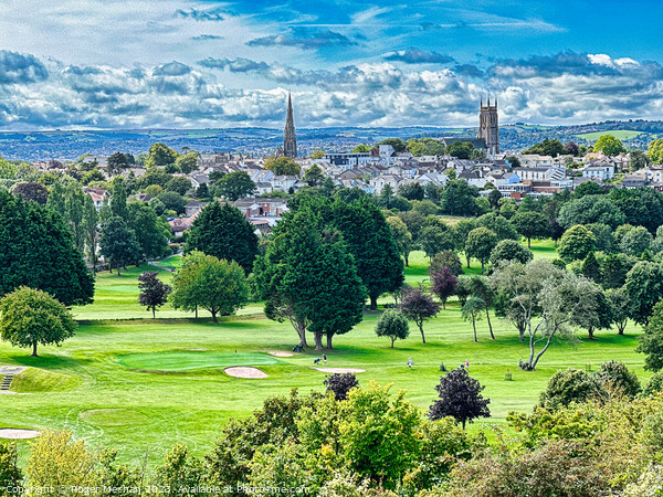 Torquay Golf course and the town beyond Picture Board by Roger Mechan