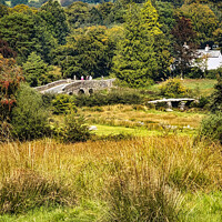 Buy canvas prints of Clapper bridge Postbridge Dartmoor by Roger Mechan