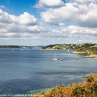 Buy canvas prints of Looking up the river Fal in Cornwall by Roger Mechan