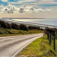Buy canvas prints of The road to Chesil Beach and Portland. by Roger Mechan