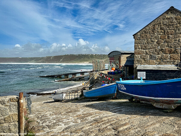 Slipway and lifeboat station Sennen Cove Picture Board by Roger Mechan