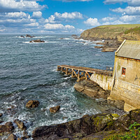 Buy canvas prints of The Old lifeboat station the Lizard peninsula Corn by Roger Mechan