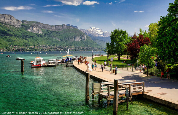 A busy day on Lake Annecy Picture Board by Roger Mechan