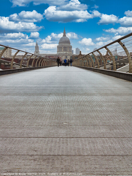 St Paul's cathedral from the Millennium Bridge Picture Board by Roger Mechan