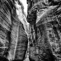 Buy canvas prints of The Siq of The Treasury in Petra by Adelaide Lin