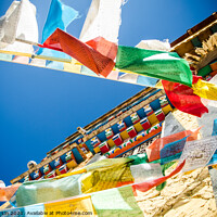 Buy canvas prints of Tibetan prayer flags spread good fortune by Adelaide Lin