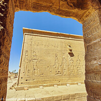 Buy canvas prints of Cleopatra and Caesarion on Temple of Hathor at Den by Adelaide Lin