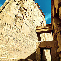 Buy canvas prints of Damaged Egyptian wall carvings at Philae ISIS temp by Adelaide Lin