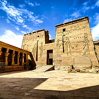 Buy canvas prints of Towering Entrance to Philae Temple by Adelaide Lin