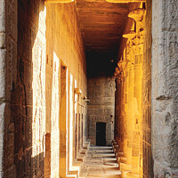 Buy canvas prints of The Golden Corridor at Philae Temple by Adelaide Lin