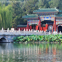 Buy canvas prints of Bridge to the temple by Stan Lihai