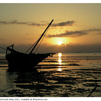 Buy canvas prints of Sunrise fishing boat by Mehmood Neky