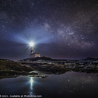 Buy canvas prints of Light house and milky way by Giles Rocholl
