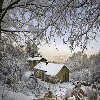 Buy canvas prints of Snowy Yorkshire landscape by Giles Rocholl