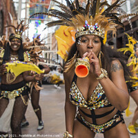 Buy canvas prints of Exotic dancers parade by Giles Rocholl