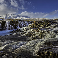 Buy canvas prints of Bruarfoss waterfall Iceland by Giles Rocholl