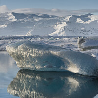 Buy canvas prints of Icebergs lagoon Iceland by Giles Rocholl