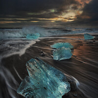 Buy canvas prints of Stunning sea ice Iceland by Giles Rocholl